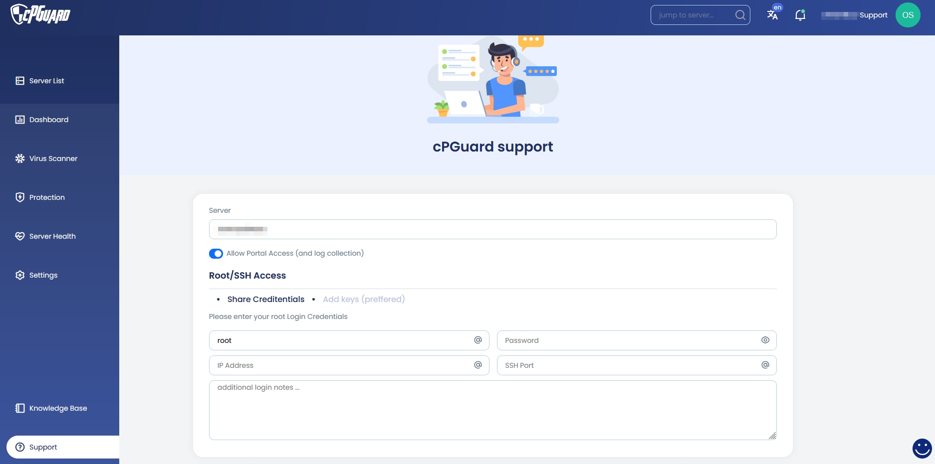 cpg_support_ssh