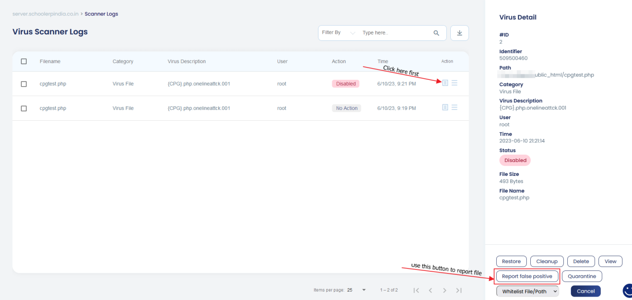 How to report a file? | OPSSHIELD