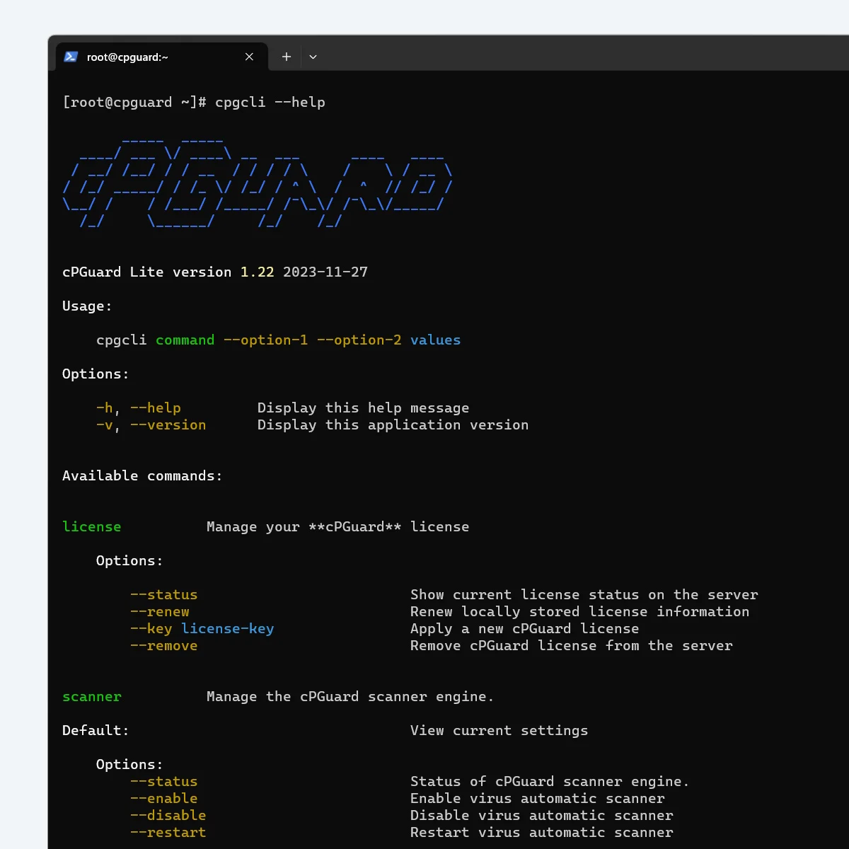 cPGuard Lite A Feature-Rich CLI at Your Command
